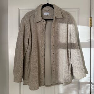 And other stories Taupe Teddy Shacket Jacket